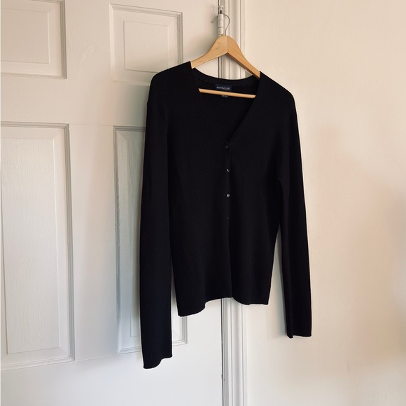 Ann Taylor Black Cardigan Sweater. Size Large. - Picture 2 of 7